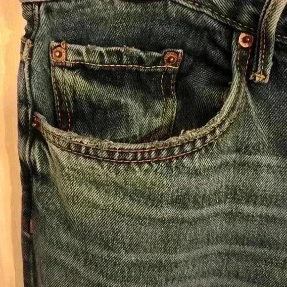 GRLFRND Addison Touch the Floor Raw Hem  Straight Cropped Jeans size 32- EUC - Picture 5 of 11